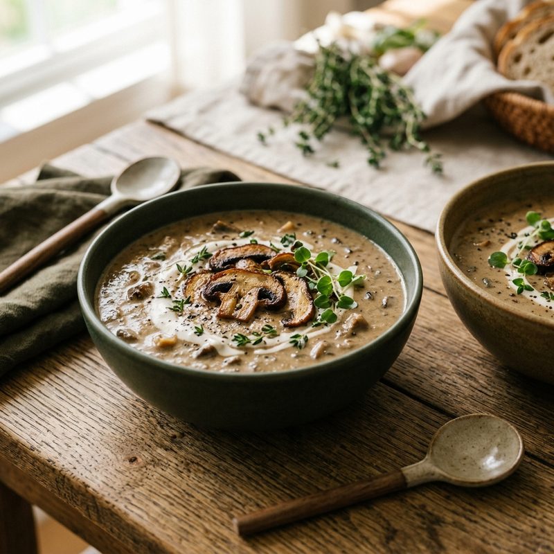 Creamy Vegan Mushroom Soup