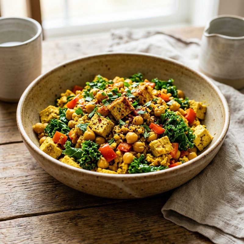 High-Protein Chickpea Scramble