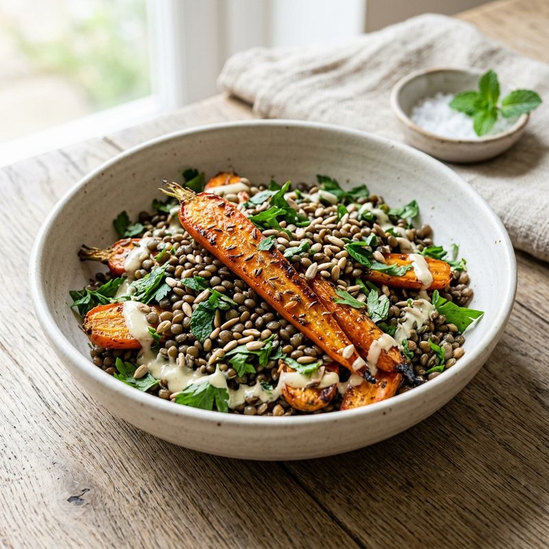 Roasted Carrot and Lentil Salad