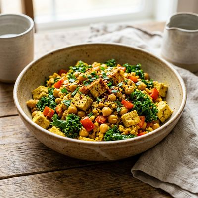 High-Protein Chickpea Scramble