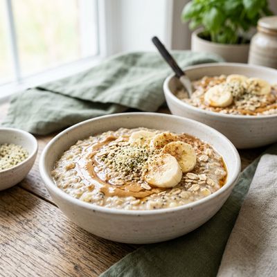 Peanut Butter and Banana Overnight Oats